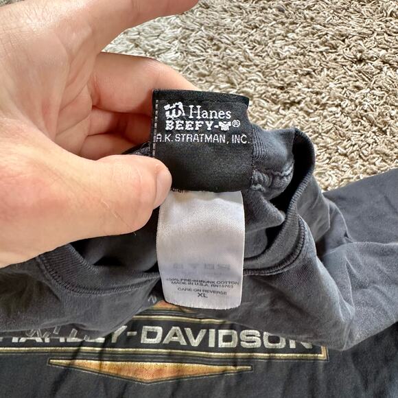 2002 Vintage Harley Davidson Myrtle Beach South Carolina Tee Faded USA Men’s XL - Picture 9 of 11